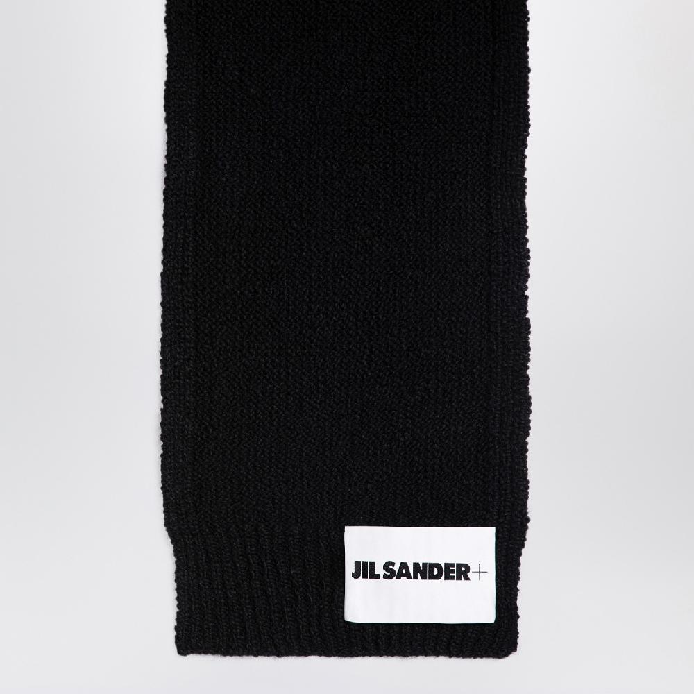 Jil Sander Sciarpa nera in lana Promozione Limitata