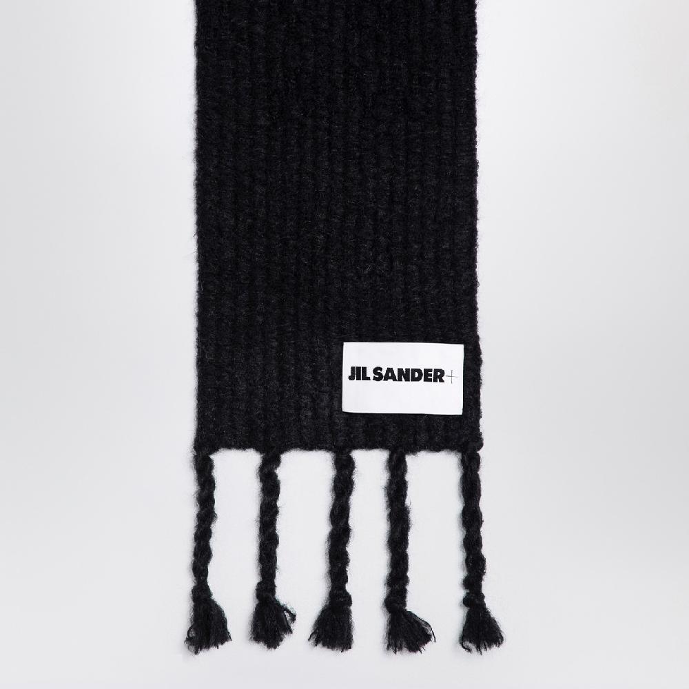 Jil Sander Sciarpa nera in misto mohair Fino Al -60%