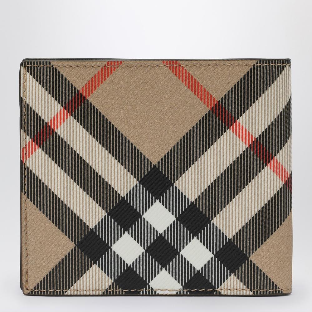 Burberry Portafoglio a libro beige motivo Check Convenienza