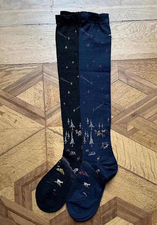 Rose & Lini ANTIPAST WOOL “LAGOM” AM-792HS LONG SOCKS BLACK Outlet
