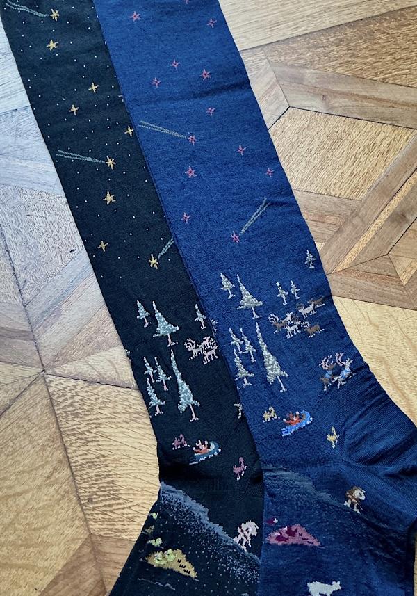 Rose & Lini ANTIPAST WOOL “LAGOM” AM-792HS LONG SOCKS BLACK Outlet