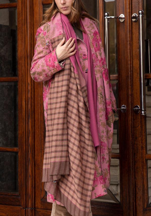 Rose & Lini PERO WOOL MAXI “SCARF P26” PINK Vendite Flash