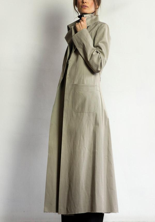 Rose & Lini IBRIGU COTTON TRENCH COAT “055” TAUPE Negozio