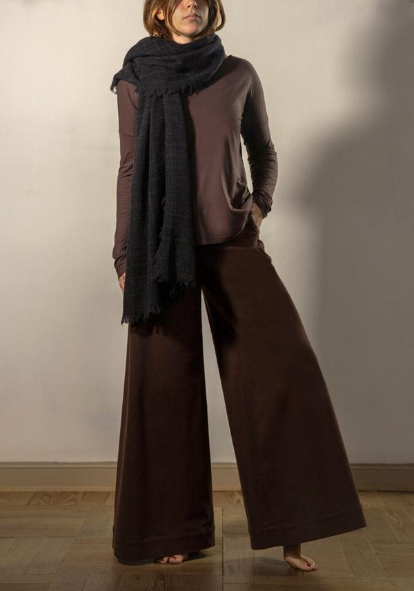 Rose & Lini FALIERO SARTI WOOL & CASHMERE “PERRISON” BLUE SCARF In Saldo
