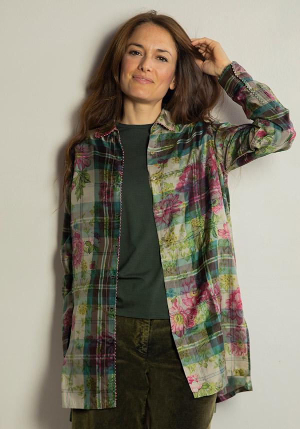 Rose & Lini MAJESTIC VISCOSE “COL ROND 509” FOREST T-SHIRT Shopping Online
