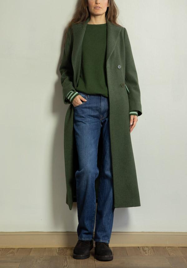 Rose & Lini BE YOU CASHMERE “ROUND NECK 1123” BOTTLE GREEN SWEATER Offerte