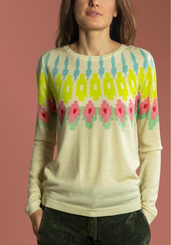 Rose & Lini IN BED WITH YOU WOOL “BARCHETTA 04” BANANA SWEATER Vendita Economica