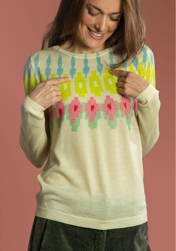 Rose & Lini IN BED WITH YOU WOOL “BARCHETTA 04” BANANA SWEATER Vendita Economica