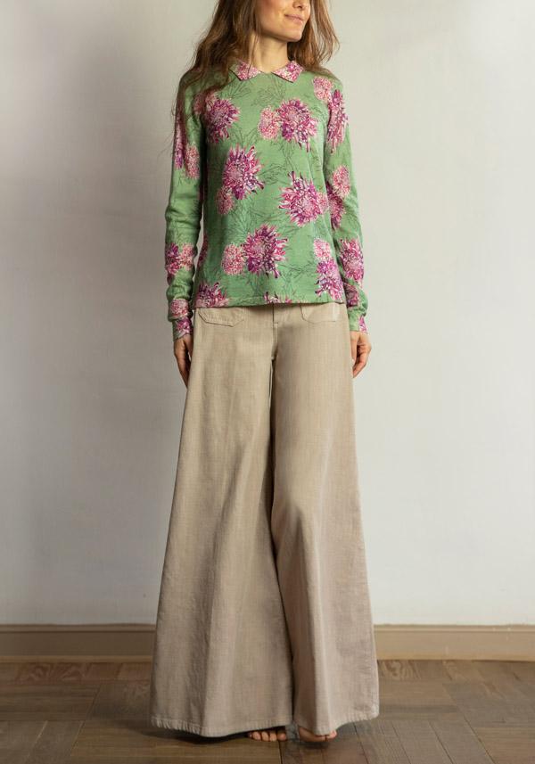 Rose & Lini IN BED WITH YOU WOOL FLORAL SWEATER “22” SAGE I Più Venduti