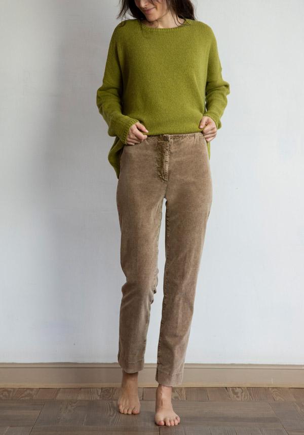 Rose & Lini ROSE & LINI CORDUROY “SICILIA” CAMEL PANTS In Saldo