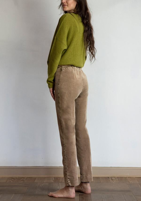 Rose & Lini ROSE & LINI CORDUROY “SICILIA” CAMEL PANTS In Saldo