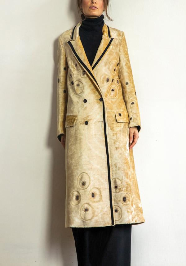 Rose & Lini IBRIGU VELVET SILK COAT “920” GOLD Nuova