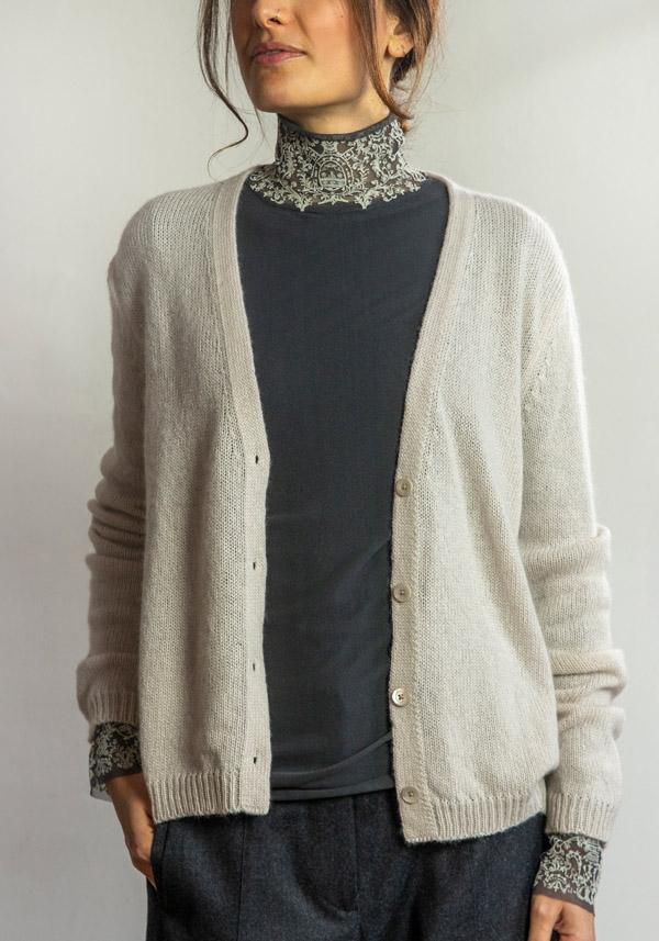 Rose & Lini PRIVATE 0204 CASHMERE “182” SABLE CARDIGAN 2025