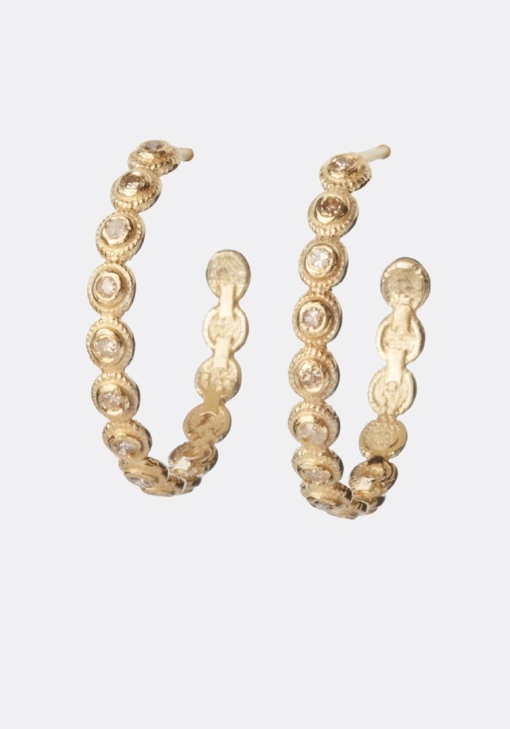 Rose & Lini 5 OCTOBRE “SUNY XL” GOLD HOOP EARRINGS Qualità