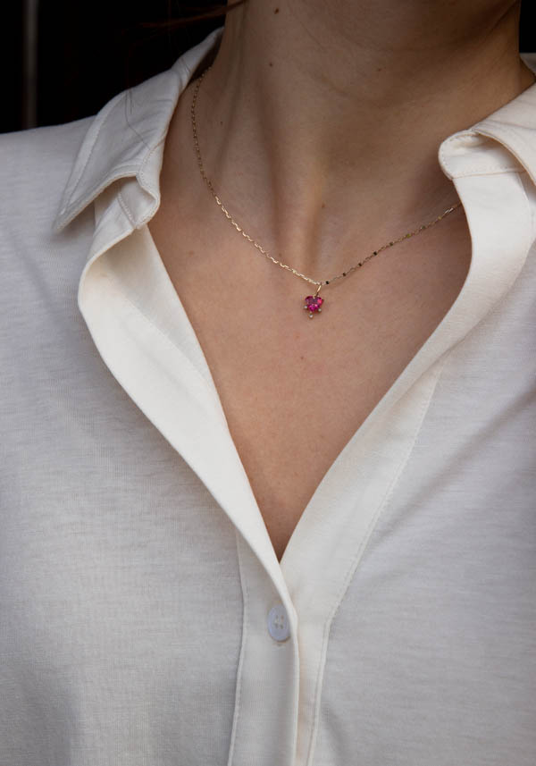 Rose & Lini 5 OCTOBRE “NAO” HEART PENDANT NECKLACE Promozione Limitata