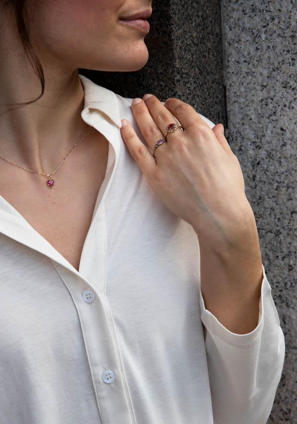 Rose & Lini 5 OCTOBRE “NAO” HEART PENDANT NECKLACE Promozione Limitata