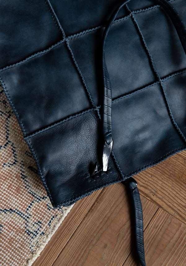 Rose & Lini JAMIN PUECH “JONU L” NAVY LEATHER BAG Hotsell