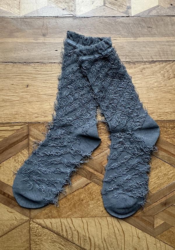 Rose & Lini ANTIPAST WOOL “FRINGE” AS-223 SOCKS GREY Moda