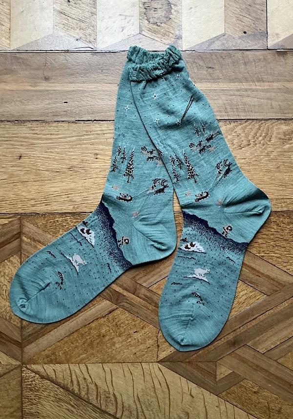 Rose & Lini ANTIPAST WOOL “LAGOM” AM-792 SOCKS SAGE Soddisfazione Garantita