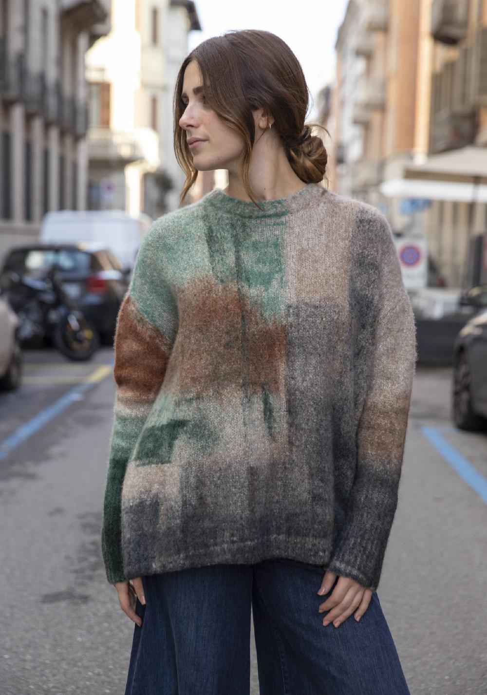 Rose & Lini FISSORE CASHMERE “MARIANNE 26” MULTICOLOR PULLOVER Outlet