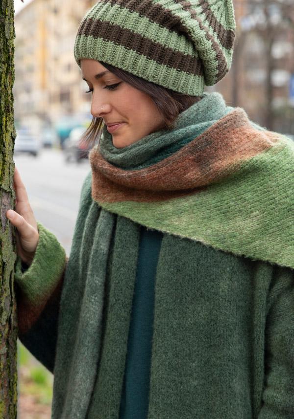 Rose & Lini FISSORE CASHMERE “MARIANNE 13” KAKI SCARF Italia