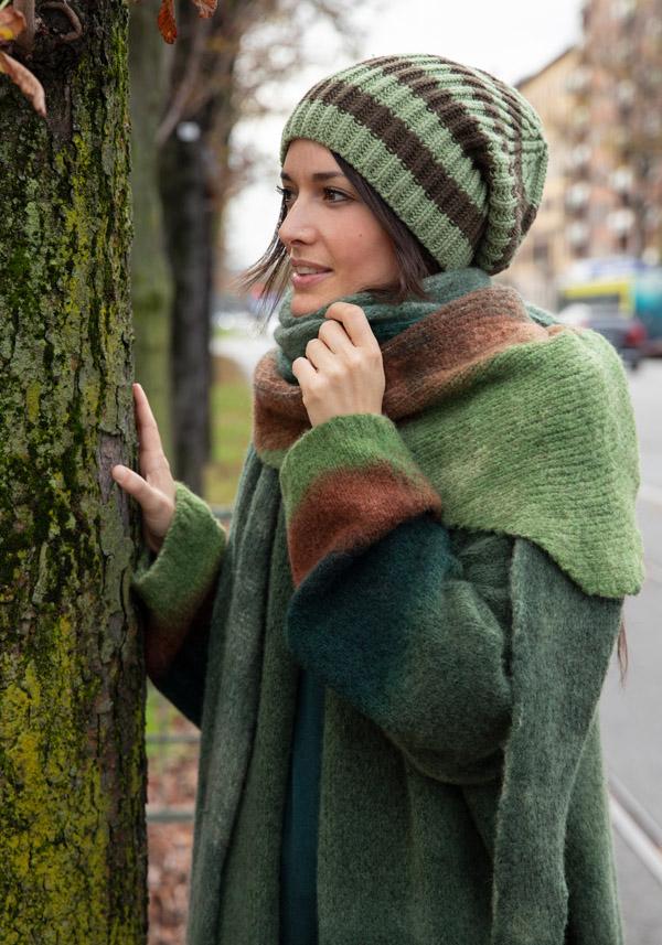 Rose & Lini FISSORE CASHMERE “MARIANNE 13” KAKI SCARF Italia
