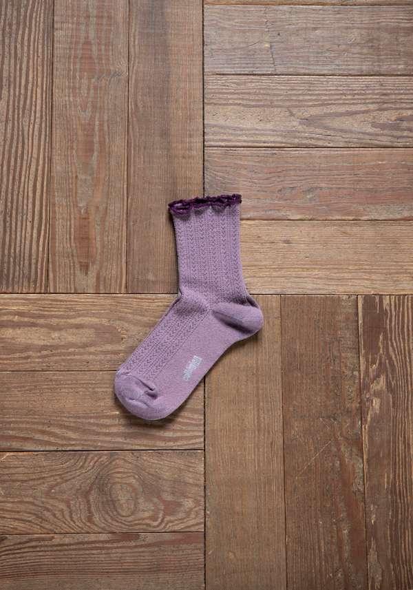 Rose & Lini COLLEGIEN “AMBRE” MERINO WOOL SOCKS GLYCINE Negozi Online