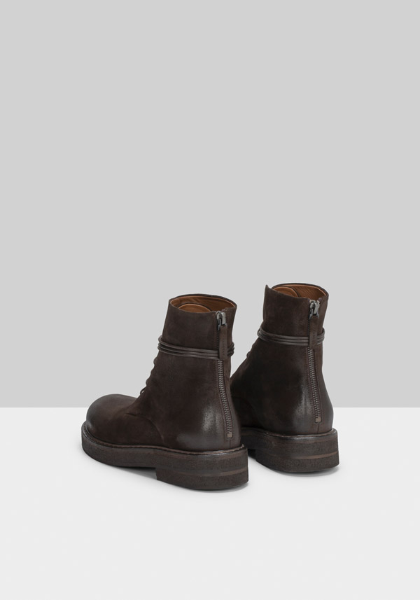 Rose & Lini MARSÈLL “PARRUCCA” SUEDE MORO ANKLE BOOTS Sconto