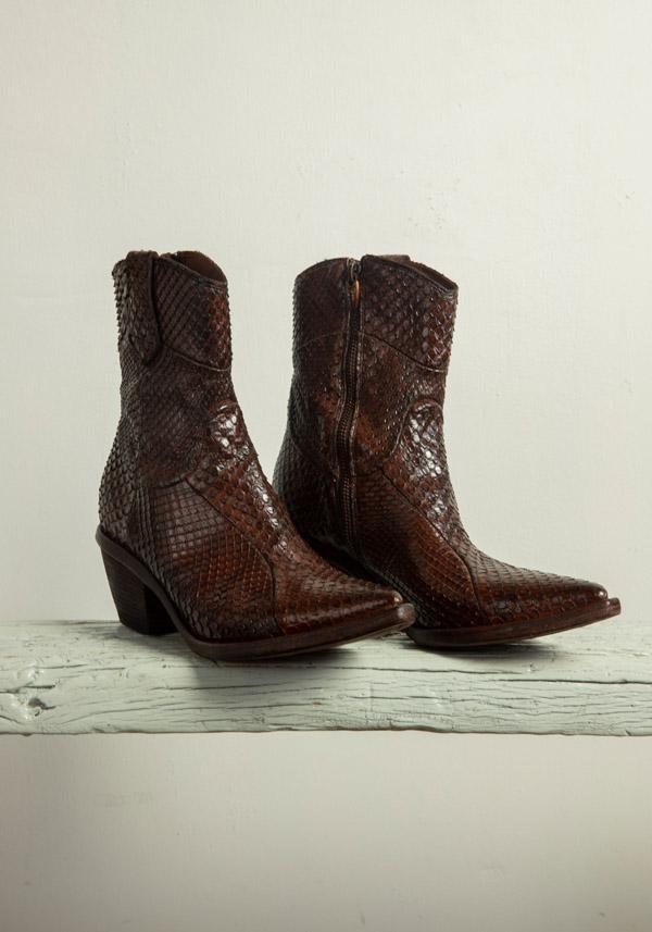 Rose & Lini FAUZIAN JEUNESSE “TEXANO 3886” CROCO GINGER TEXAS BOOT Saldi