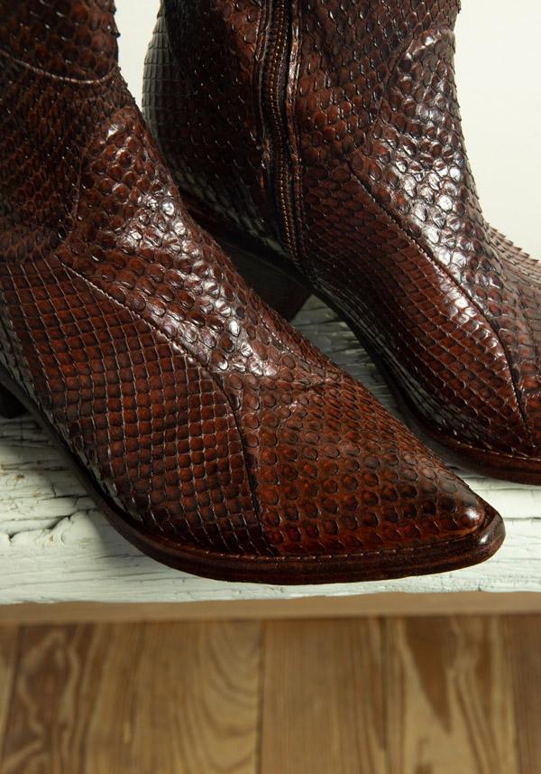 Rose & Lini FAUZIAN JEUNESSE “TEXANO 3886” CROCO GINGER TEXAS BOOT Saldi