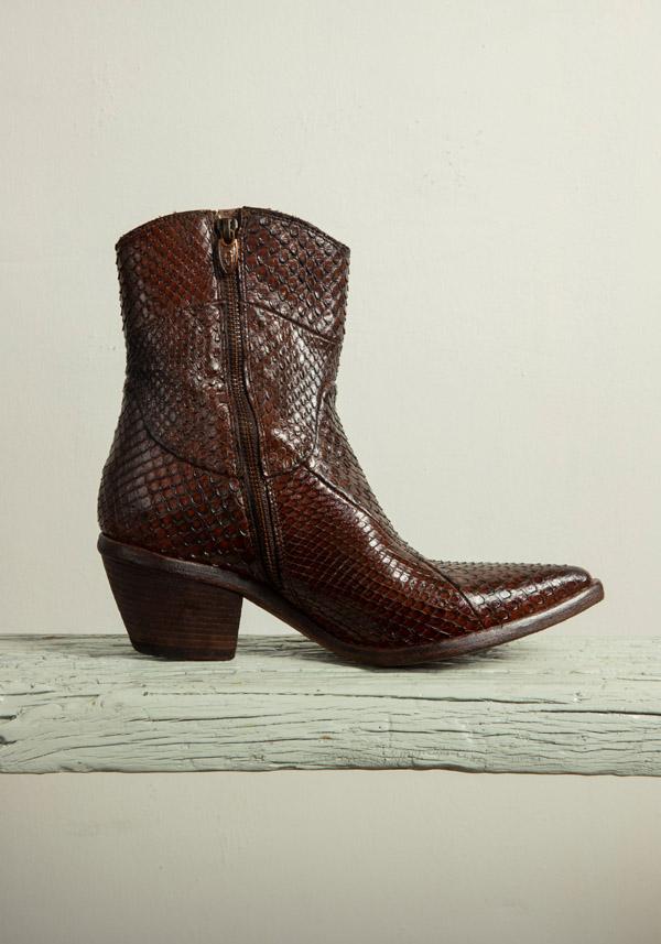 Rose & Lini FAUZIAN JEUNESSE “TEXANO 3886” CROCO GINGER TEXAS BOOT Saldi