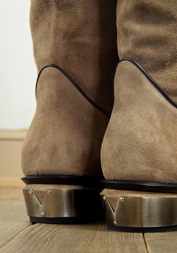 Rose & Lini KATE CATE SUEDE LEATHER “STELLA ROCK” BROWN BOOTS Vendita Calda