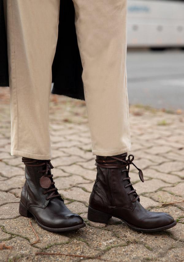 Rose & Lini FAUZIAN JEUNESSE “POLACCO 2771” EBONY LEATHER BOOTS Nuova