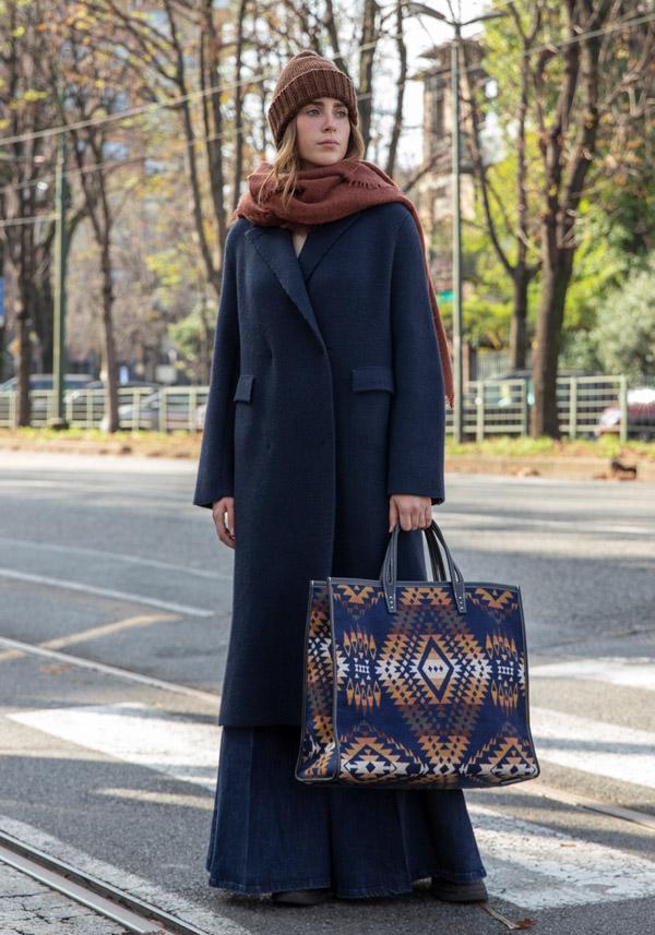 Rose & Lini BOBOUTIC WOOL NAVY LONG COAT “4778” Italia