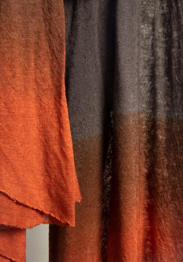 Rose & Lini FALIERO SARTI CASHMERE & SILK “BIANCA” ORANGE & BROWN SCARF Shopping Online