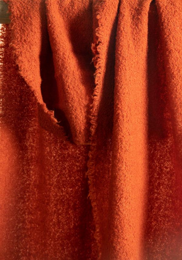 Rose & Lini FALIERO SARTI WOOL & CASHMERE “ALEXINA” ORANGE SCARF Spedizione gratuita