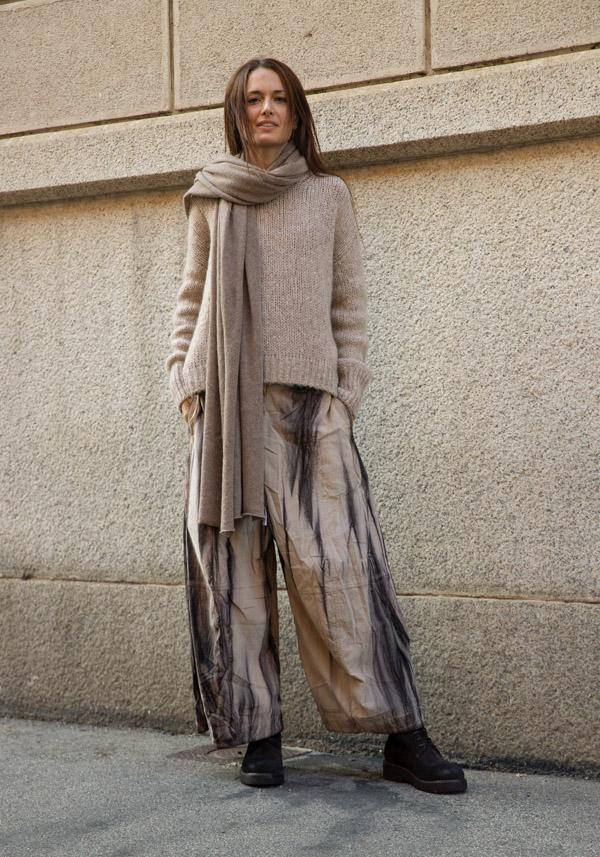 Rose & Lini FALIERO SARTI CASHMERE & WOOL “DUDI” TAUPE SCARF Outlet