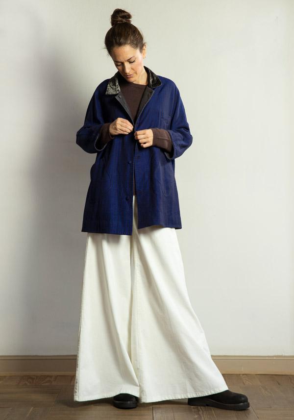 Rose & Lini PS. DON’T FORGET ME “GRACE DYED” WIDE LEG PANTS MILK Vendita Calda
