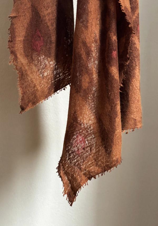 Rose & Lini MIRROR IN THE SKY CASHMERE “OPEN KNITTED PRINT” COB & WILLOW SCARF In Saldo