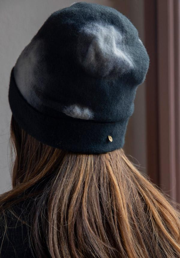 Rose & Lini YESEY “POPPINS” BLACK WOOL HAT Spedizione Gratuita
