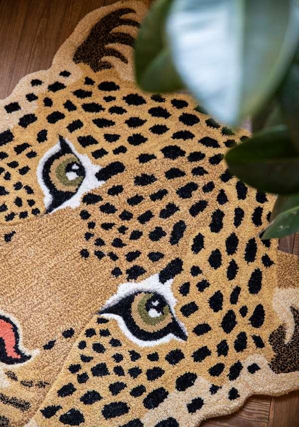 Rose & Lini DOING GOODS “HIMANI LEOPARD HEAD” LARGE RUG Convenienza
