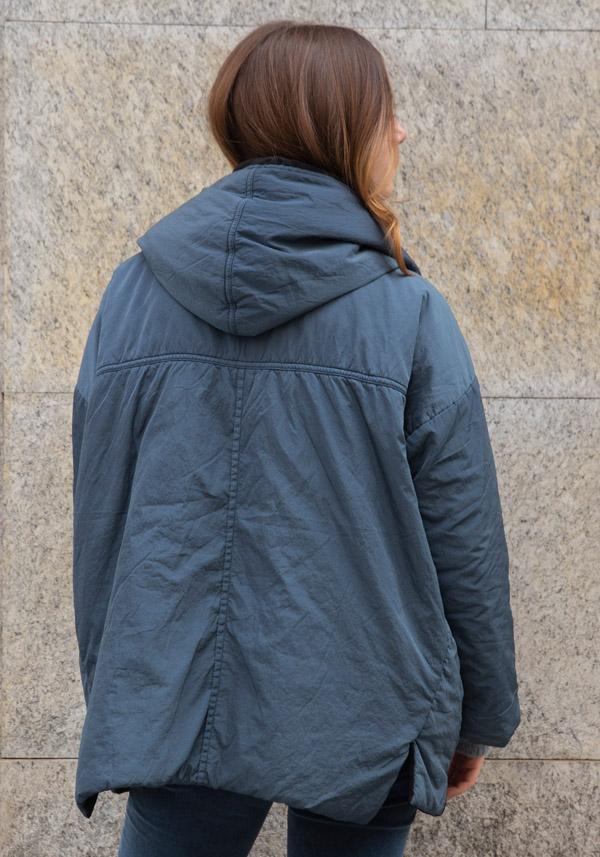Rose & Lini KIMONORAIN REVERSIBLE “BASIC” JACKET LEAD & BLACK Novità