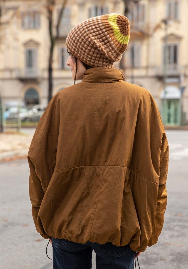 Rose & Lini KIMONORAIN REVERSIBLE “KIMONO HOODIE” JACKET TOFFEE & BLACK Economico