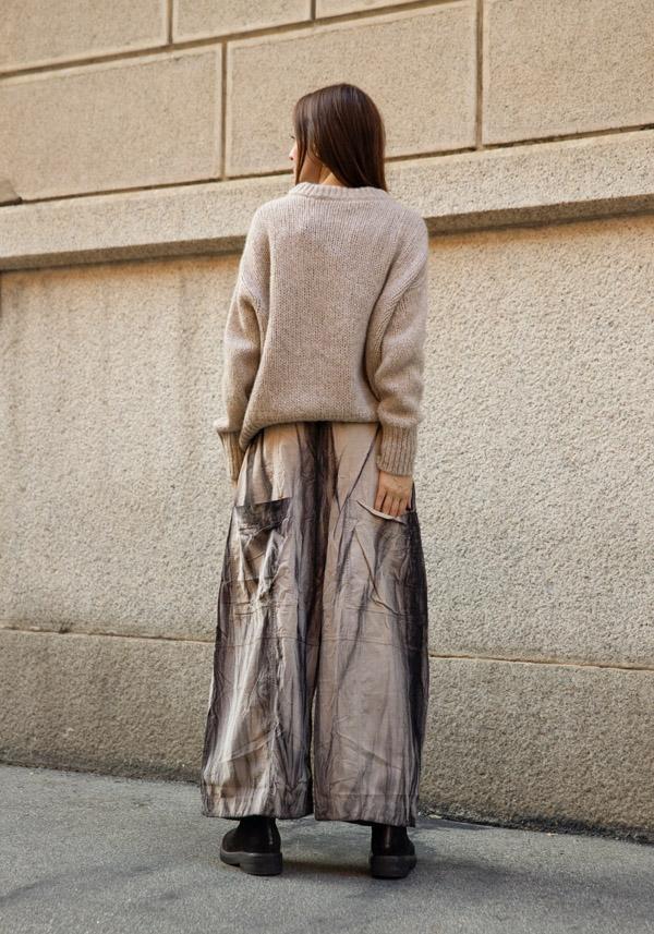 Rose & Lini GILDA MIDANI COTTON “EGG PANTS” TAUPE Hotsell