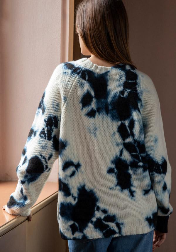 Rose & Lini SUZUSAN CASHMERE “PULL 3083” BLACK & NATURAL Moda