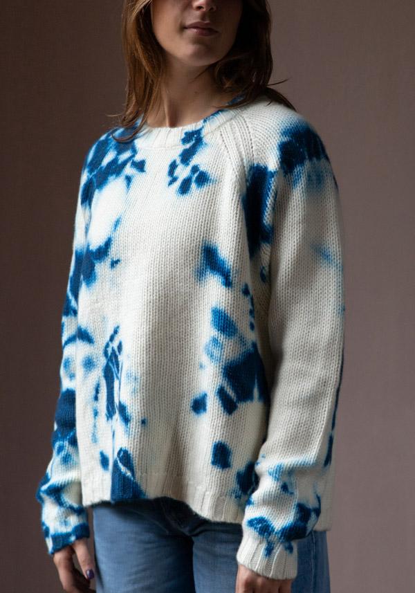 Rose & Lini SUZUSAN CASHMERE “PULL 3083” BLUE & NATURAL 2025