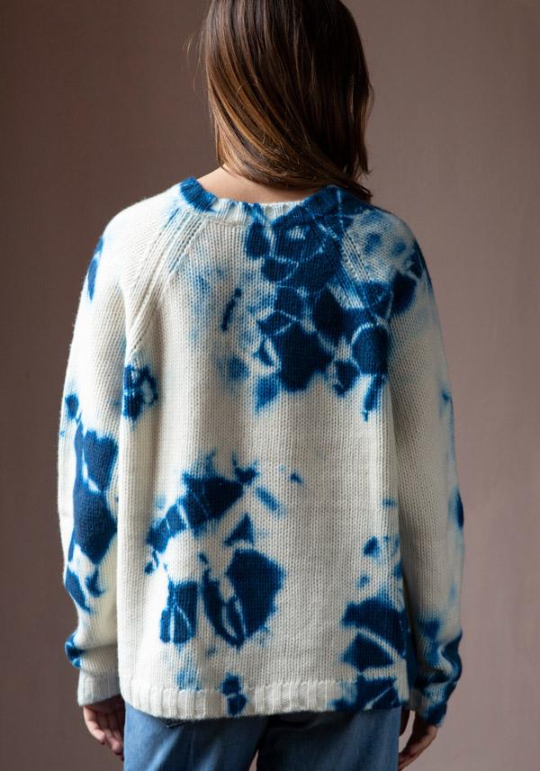 Rose & Lini SUZUSAN CASHMERE “PULL 3083” BLUE & NATURAL 2025