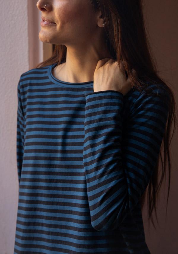 Rose & Lini LABO ART COTTON “JEPPE” ALASKA STRIPED T-SHIRT Sconto di tempo limitato