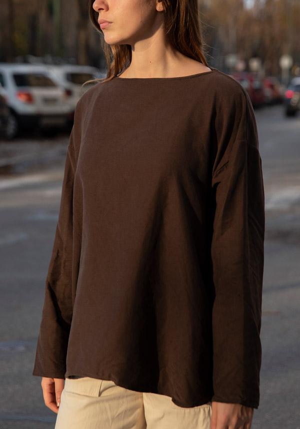 Rose & Lini RISA NAKAMURA COTTON “TOP F” BROWN Promozione Limitata