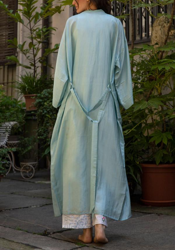 Rose & Lini THE ROSE IBIZA SILK “GOWN KIMONO” SKY Convenienza
